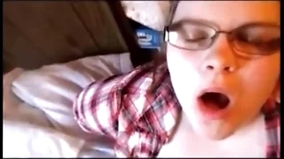 Nerdy Wife In Glasses Sucks Husband Dick And With regard to A Facial be required of cum